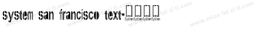 system san francisco text字体转换